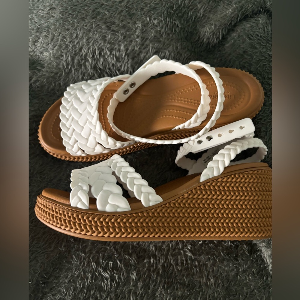 Crocs- Braided Platform Wedge Sandals - Picture 2 of 4